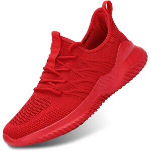 👉 Men's Sneakers Red Walking Classic Sports Athletic Running Casual Shoes
